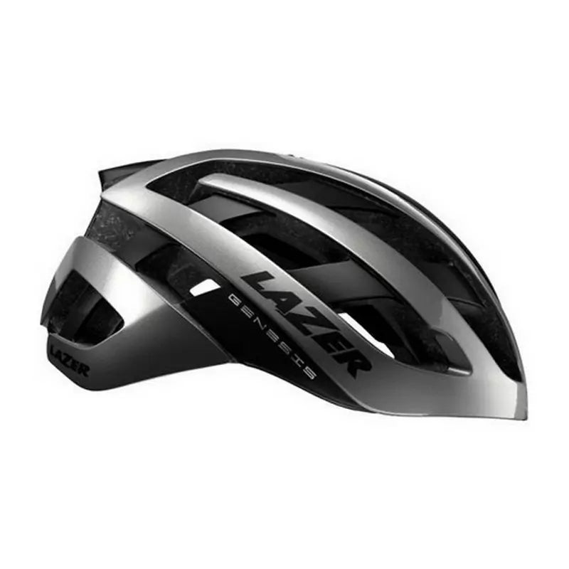 Casco Lazer Genesis Gloss Titanium talla S en vista lateral sobre fondo blanco